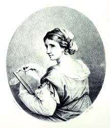 Sappho, gravert av Pye, 1774